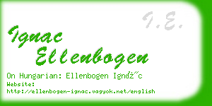 ignac ellenbogen business card